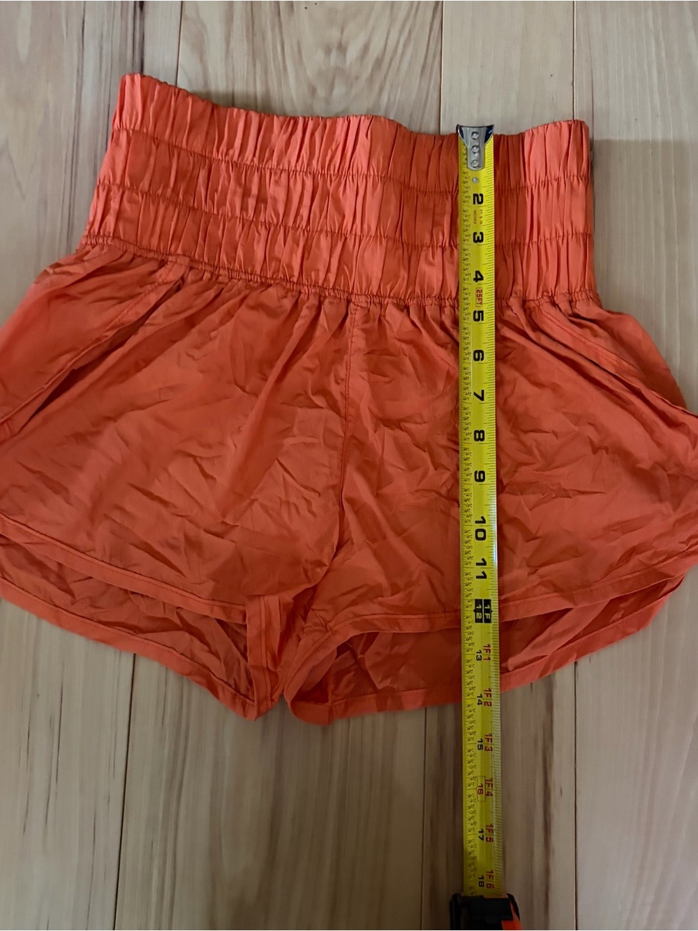 FP Movement by Free People Women's Bright Orange Smocked Waist Athletic Shorts